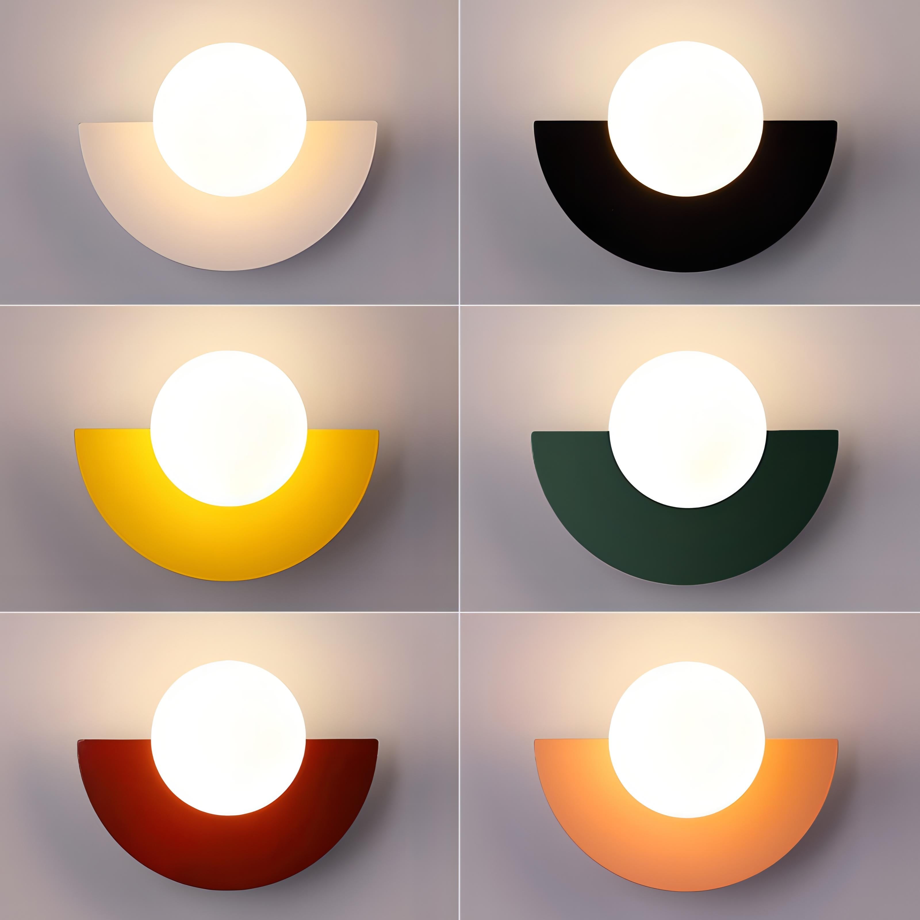 AuroraArc Semi-Circular Wall Lamp for Nordic Glow Ambience