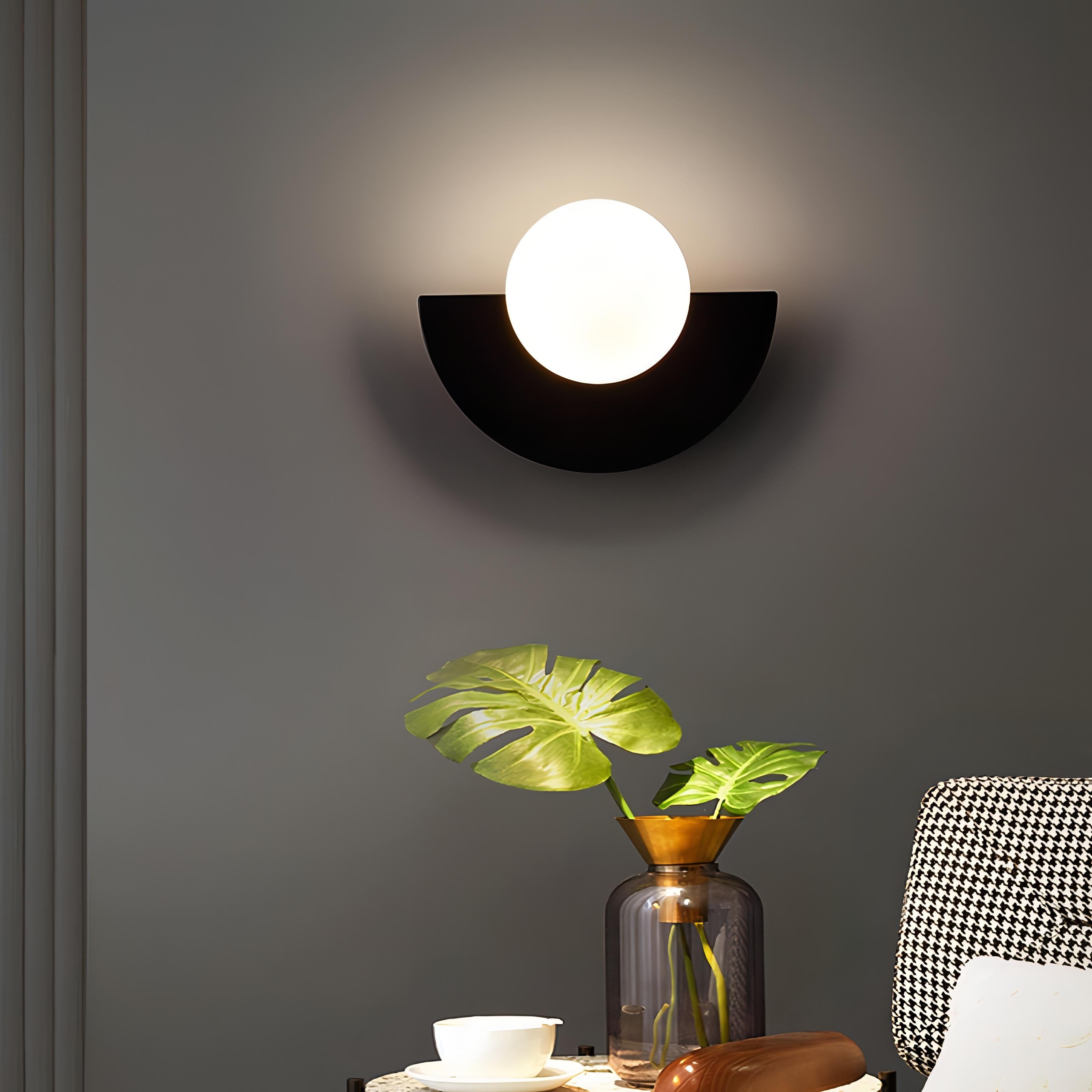 AuroraArc Semi-Circular Wall Lamp for Nordic Glow Ambience