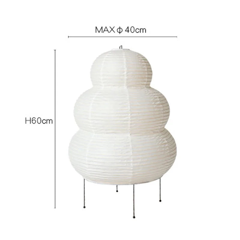 Kiko Japanese Rice Paper Desk Lamp with 3-Mode Dimmer