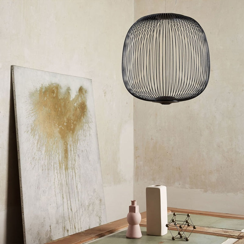 VentoSpire Suspension Pendant Light with Spoke Motif
