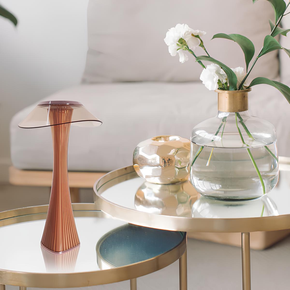 LumaPulse Cordless Lamp Sleek Rechargeable Nightstand Light