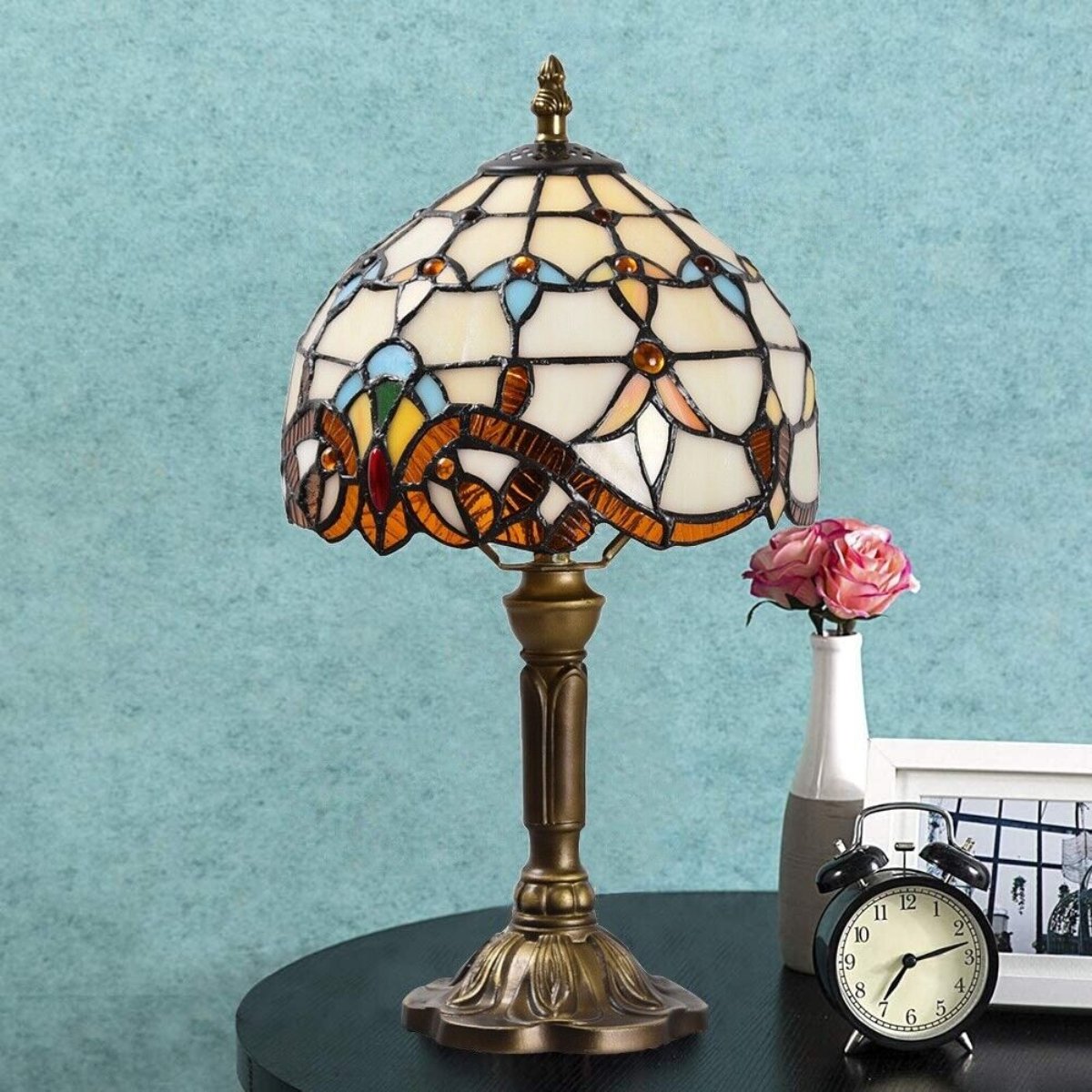 Aurora Heritage Stained Glass Lamp - Vintage Glow Light