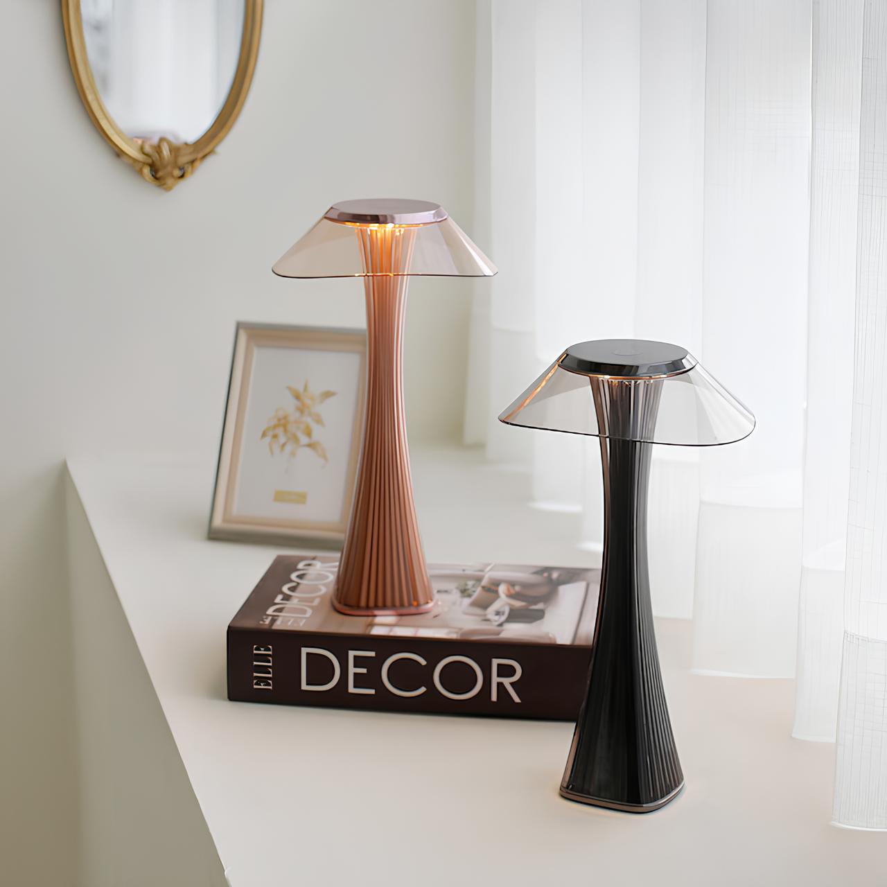 LumaPulse Cordless Lamp Sleek Rechargeable Nightstand Light