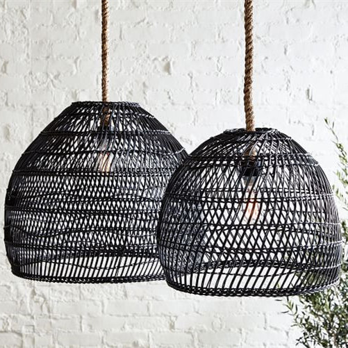 Aero Handwoven Rattan Pendant Ceiling Light Soft Glow