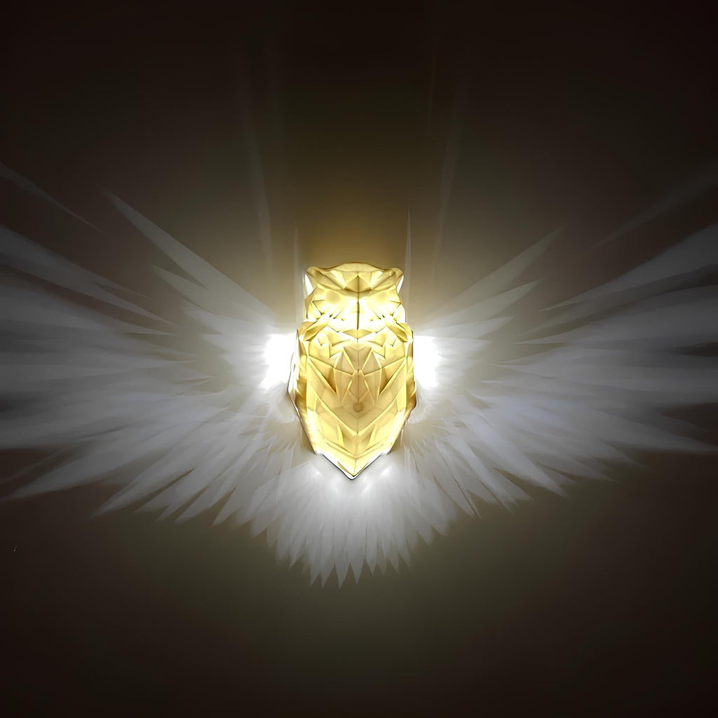 Sylvan Crest Wall Light - Eagle & Owl Silhouette Glow