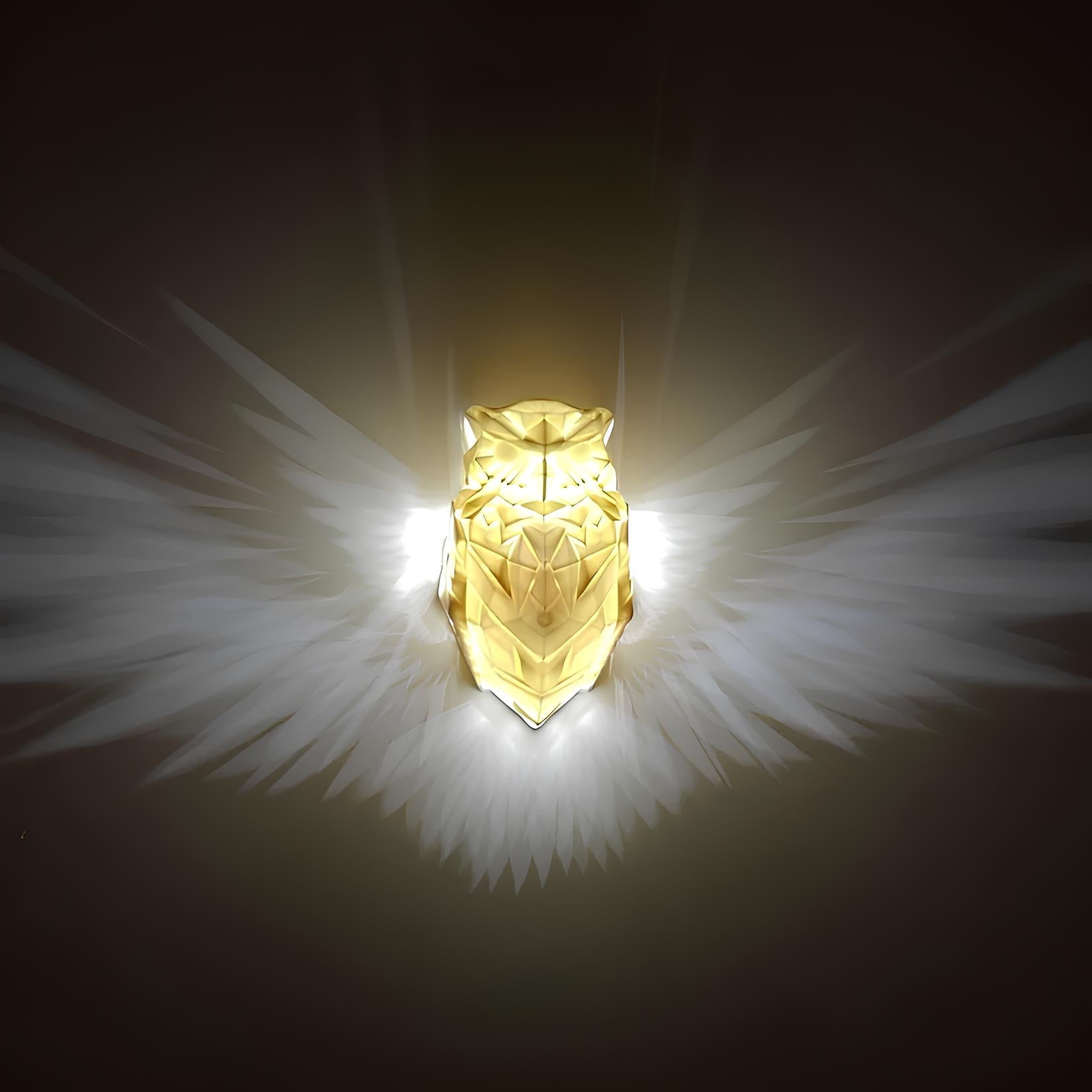 Sylvan Crest Wall Light - Eagle & Owl Silhouette Glow