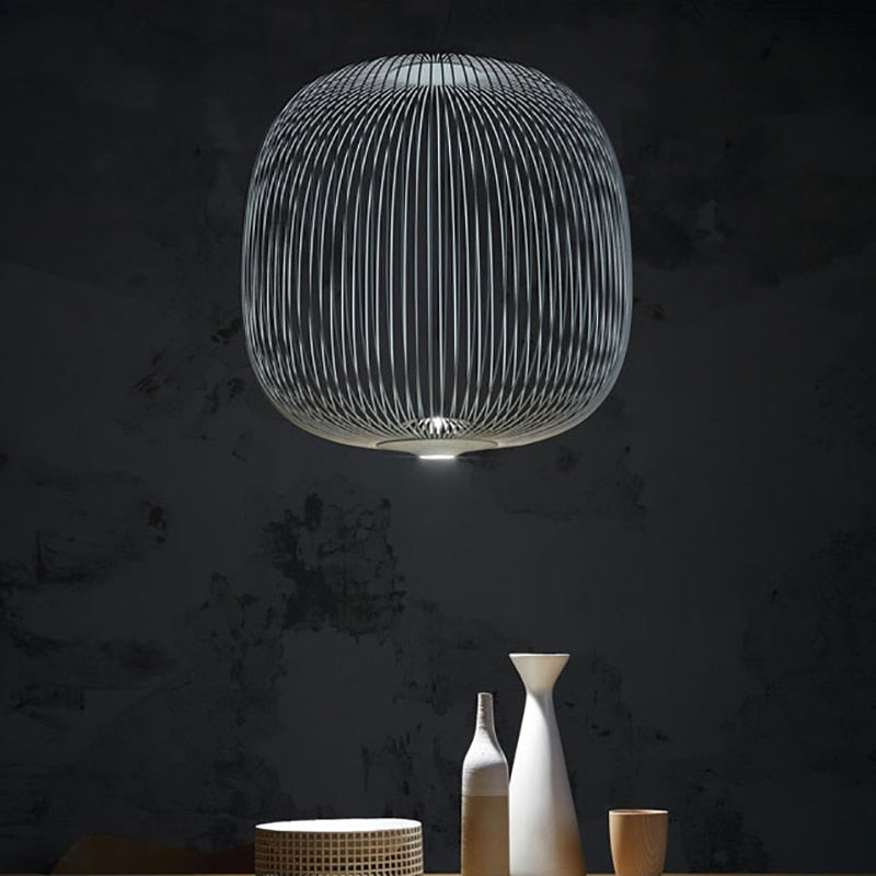 VentoSpire Suspension Pendant Light with Spoke Motif