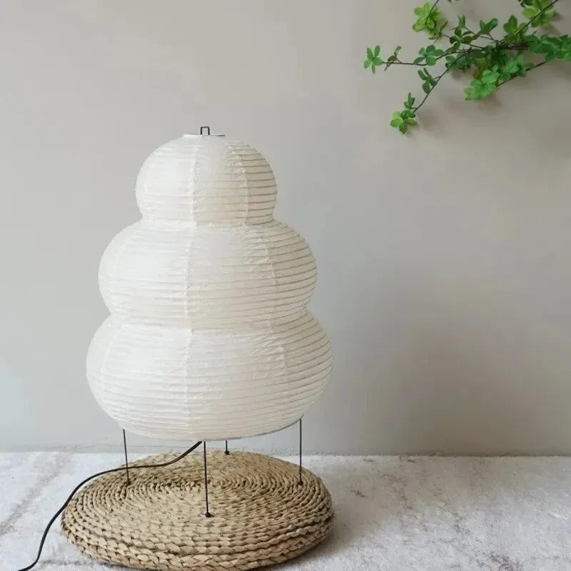 KireiLuma Floor Lamp White Rice Paper Sphere Japanese Style