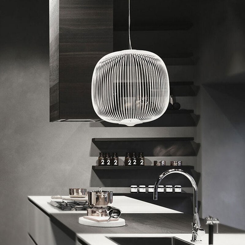 VentoSpire Suspension Pendant Light with Spoke Motif