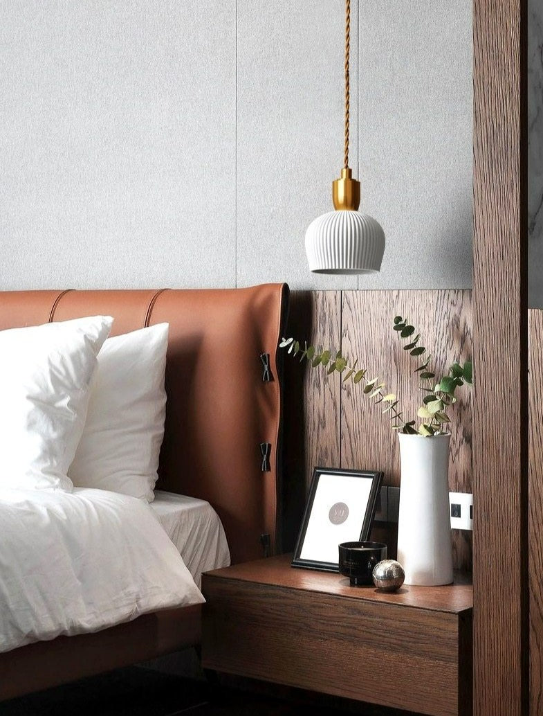 Asterra White Ceramic Pendant Light With Adjustable Height