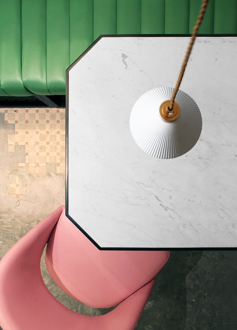 Asterra White Ceramic Pendant Light With Adjustable Height