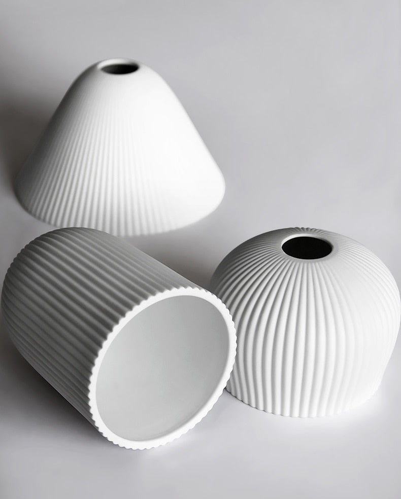 Asterra White Ceramic Pendant Light With Adjustable Height
