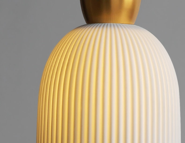 Asterra White Ceramic Pendant Light With Adjustable Height