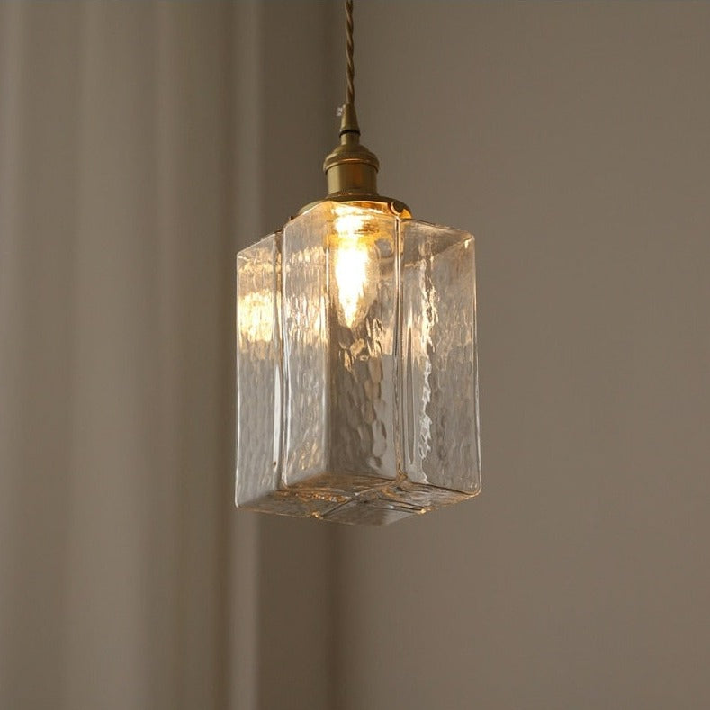 Aurora Handcrafted Glass Pendant Lights With Brass Bases
