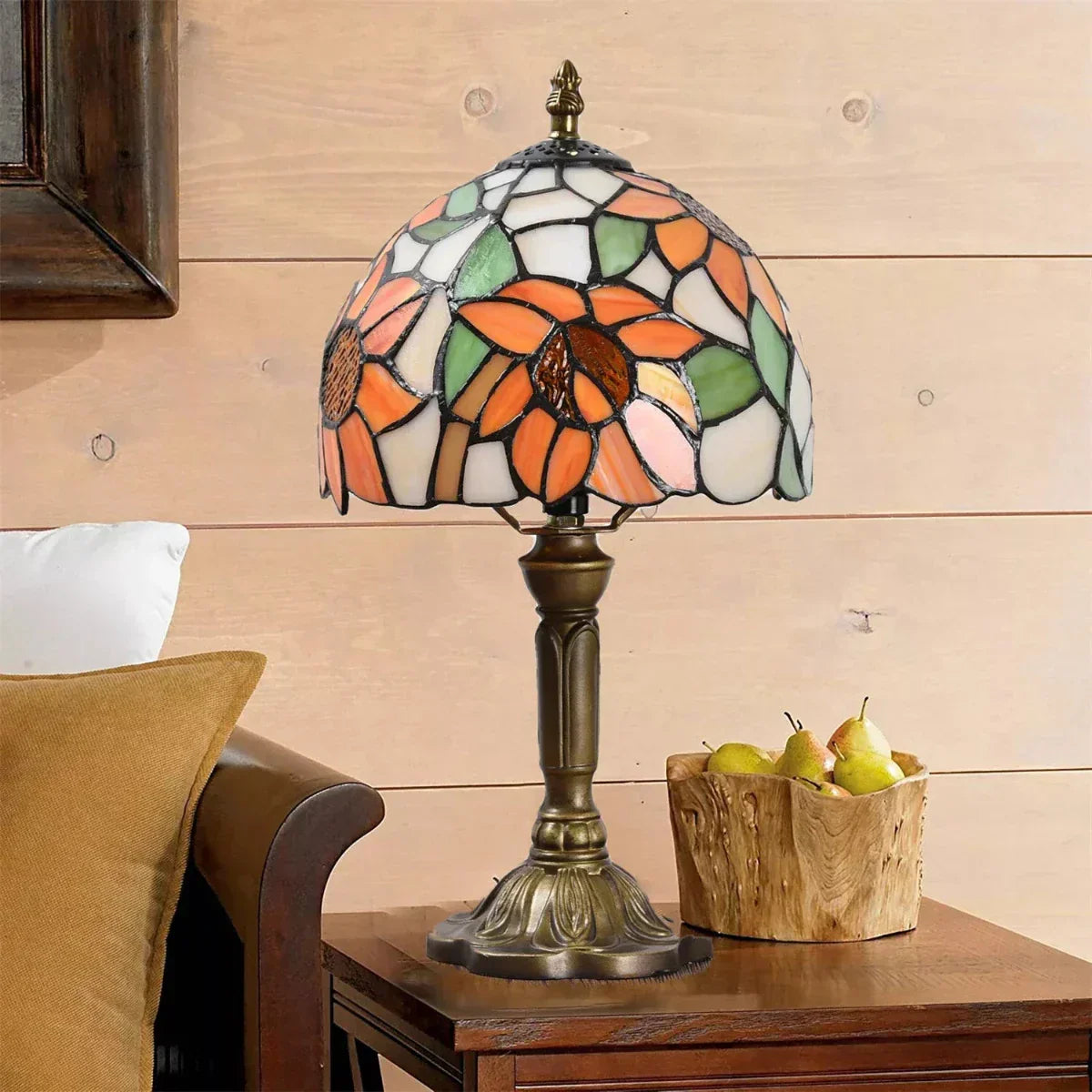 Aurora Heritage Stained Glass Lamp - Vintage Glow Light