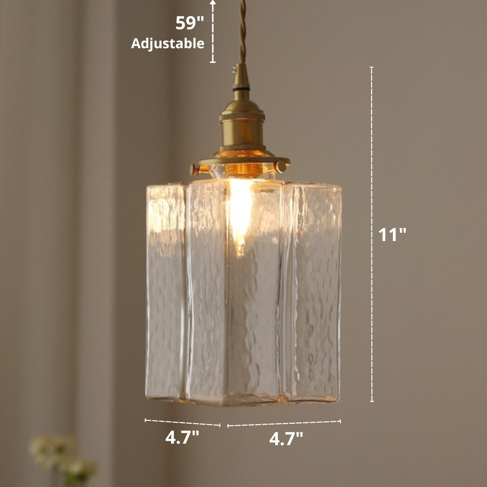 Aurora Handcrafted Glass Pendant Lights With Brass Bases