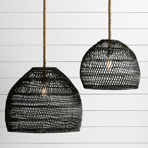 Aero Handwoven Rattan Pendant Ceiling Light Soft Glow